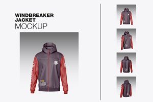 Set Windbreaker Jacket Mockup