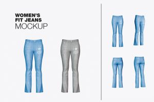 Set Women’s Fit Jeans Mockup