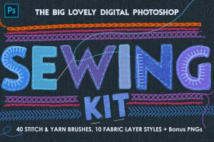 Sewing & Embroidery Photoshop Kit