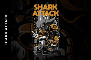 Shark Attack T-Shirt Design
