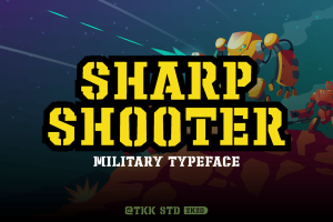Sharpshooter – Stencil Army Font