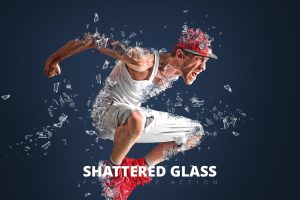 Shattered Glass Photoshop Action