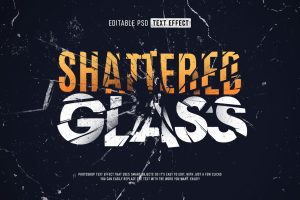 Shattered Glass Text Effect