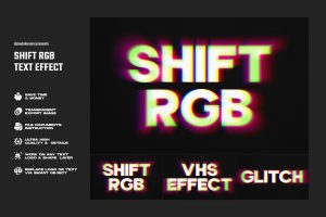Shift RGB Glitch Text Effect