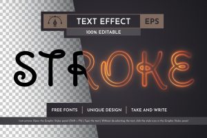 Shine Stroke Editable Text Effect