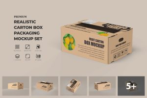 shipping  Carton Box Mockup