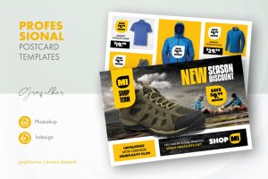 Shopping Product Postcard Templates