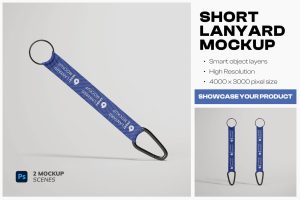Short Lanyard Mockup