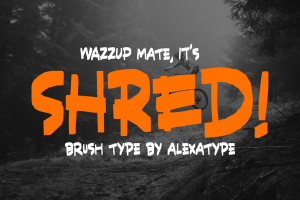 SHRED! – Aggressive Brush Font