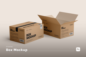 Side Box Mockup