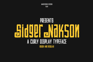 Sidger Nakson – Curly Font