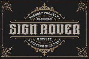 Sign Rover a Vintage Sign Font