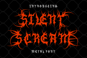 Silent Scream – Metal Font