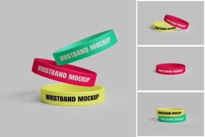 Silicon Wristband Mockup