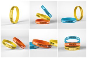 Silicone Bracelet Mockup Set | Wristband