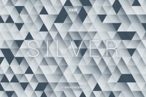 Silver | Abstract Triangles Mosaic Backgrounds