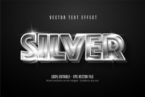 Silver – Editable Text Effect, Font Style