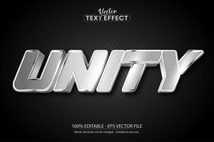 Silver – Editable Text Effect, Metallic Font Style