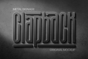 Silver Concrete Logo & Text Effect