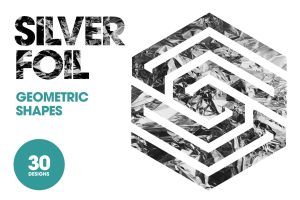 Silver Foil Geometric Shapes