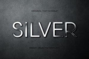 Silver Steel Text Effect