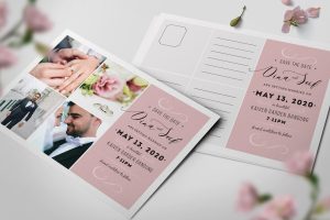 Simple Collage Wedding Invitation