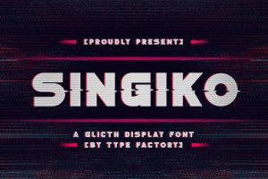 Singiko – A Glitch Display Font