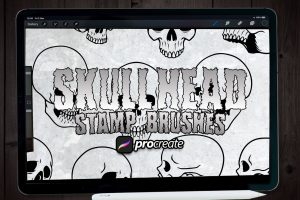 Skull head stamp brush