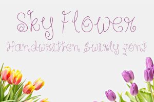 Sky Flower – Handwritten Font