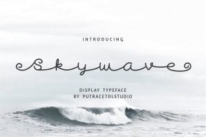 Skywave – Display Cursive Font