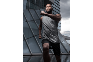 Sleeveless Shirt Mockup of a Man Running