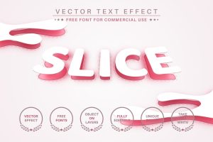 Slice Arc – Editable Text Effect, Font Style