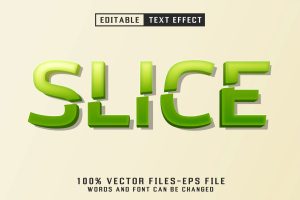 Slice Editable Text Effect