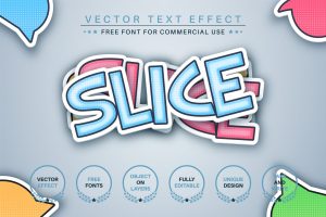 Slice origami – editable text effect, font style