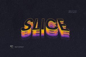 Slice Photoshop Text Effect