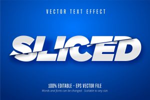 Sliced – Editable Text Effect, Cutout Font Style