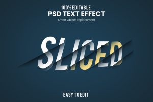 Sliced Layer Text Effect PSD