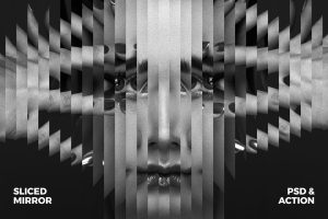 Sliced Mirror Photoshop Action