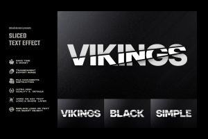 Sliced text effect