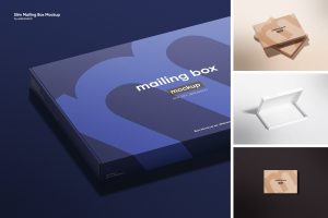 Slim Mailing Box Mockup