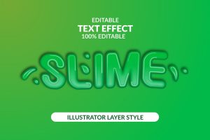 SLIME Illustrator Text Effect