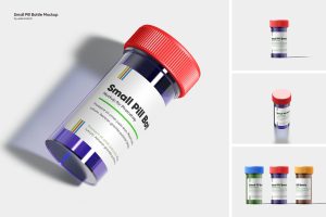 Small Pill Bottle Mockup