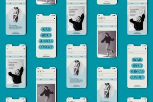 Smartphone with Ui Screens Presentation Mockup