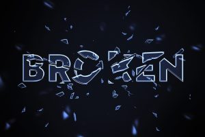Smashed Glass Text Effect