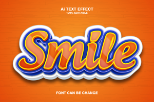 Smile 3d Text Effect