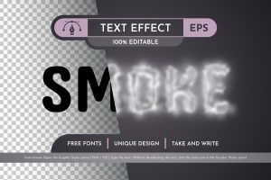 Smoke Editable Text Effect