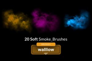Smoke photoshop brush set, digital smoke effects