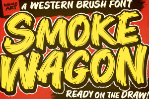 Smoke Wagon –  A Western brush font.