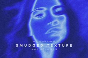 Smudge Texture PSD Photo Effect