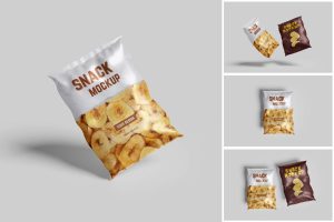 Snack Pouch Plastic Bag Mockup